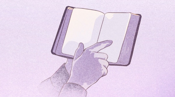 Una persona drio mostrar un versìcolo nela Bìblia