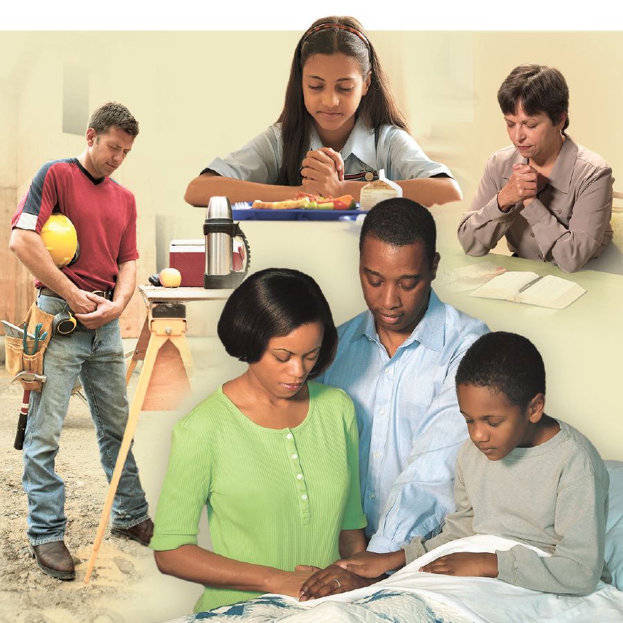 Persone drio far orassion in situassion difarenti