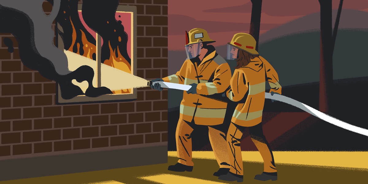 Un casal el laora insieme par smorsar el fogo