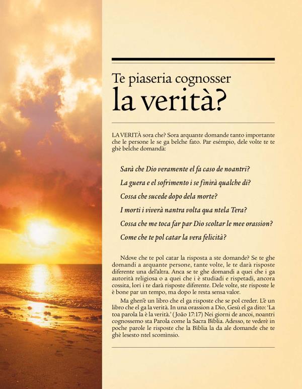 Capa del libretin Te piaseria cognosser la verità?