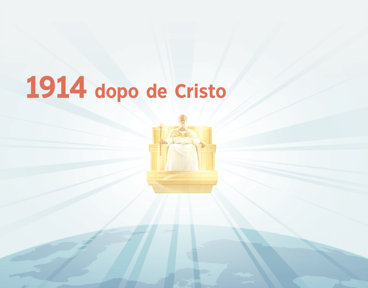 Gesù el ga scominsià a governar nel ano 1914. Ghen’è una luce che slusa intorno de lu.