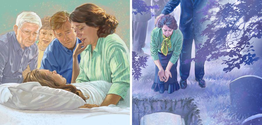 Una toseta la more e la soa fameia la pianse la soa morte