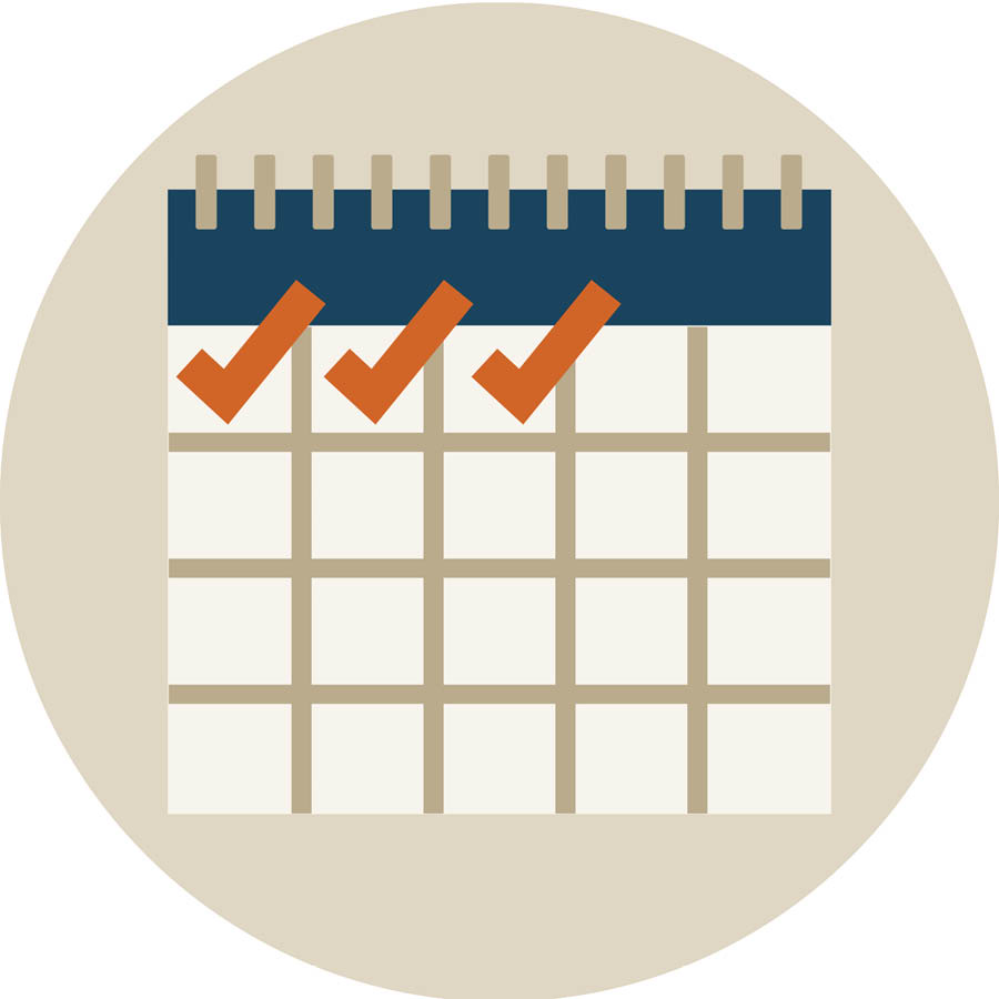 Un calendàrio con arquanti giorni marcadi.