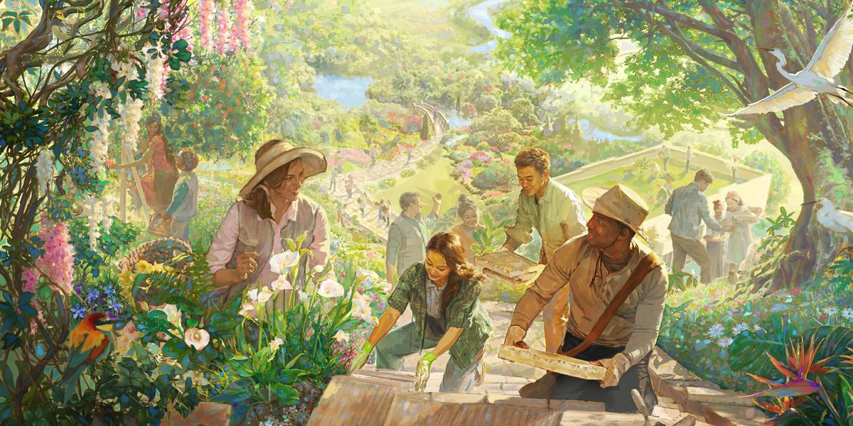 Persone drio laorar insieme e contente nte un paradiso nela Tera.