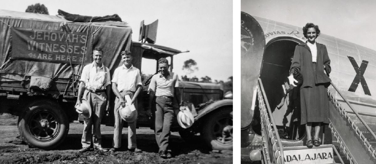 Tre fradei nò maridadi i prèdica nela Austràlia nel ano 1937; una sorela nò maridada la riva nela so designassion nel Mèssico nel ano 1947