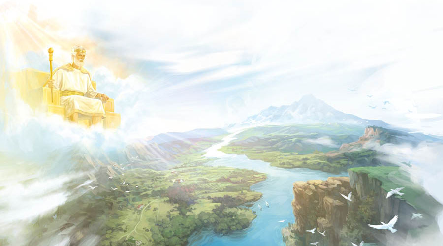 El Rè Gesù l’è sentà do ntel so trono nel cielo. Lu el governa sora la Tera che la ze deventà un paradiso.