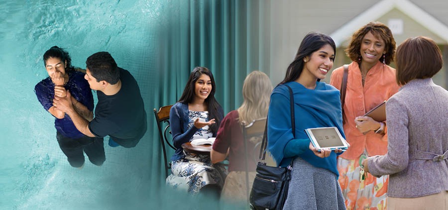 Stampe che mostra come una gióvena la ze drio far progresso: 1. Ela la se batesa. 2. Ela la fà una parte nela riunion del meso dela stimana. 3. Ela la ze drio mostrar un vìdeo nela predicassion.