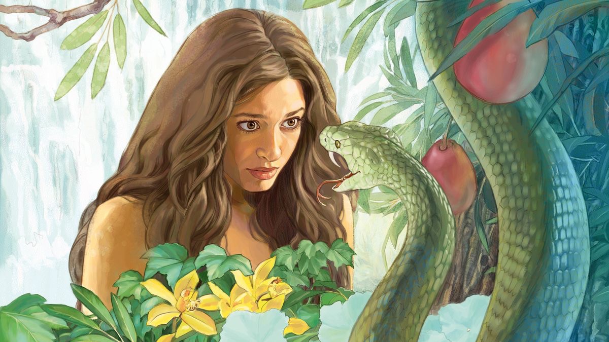 Sàtana el ga doperà una bissa par parlar con Eva.