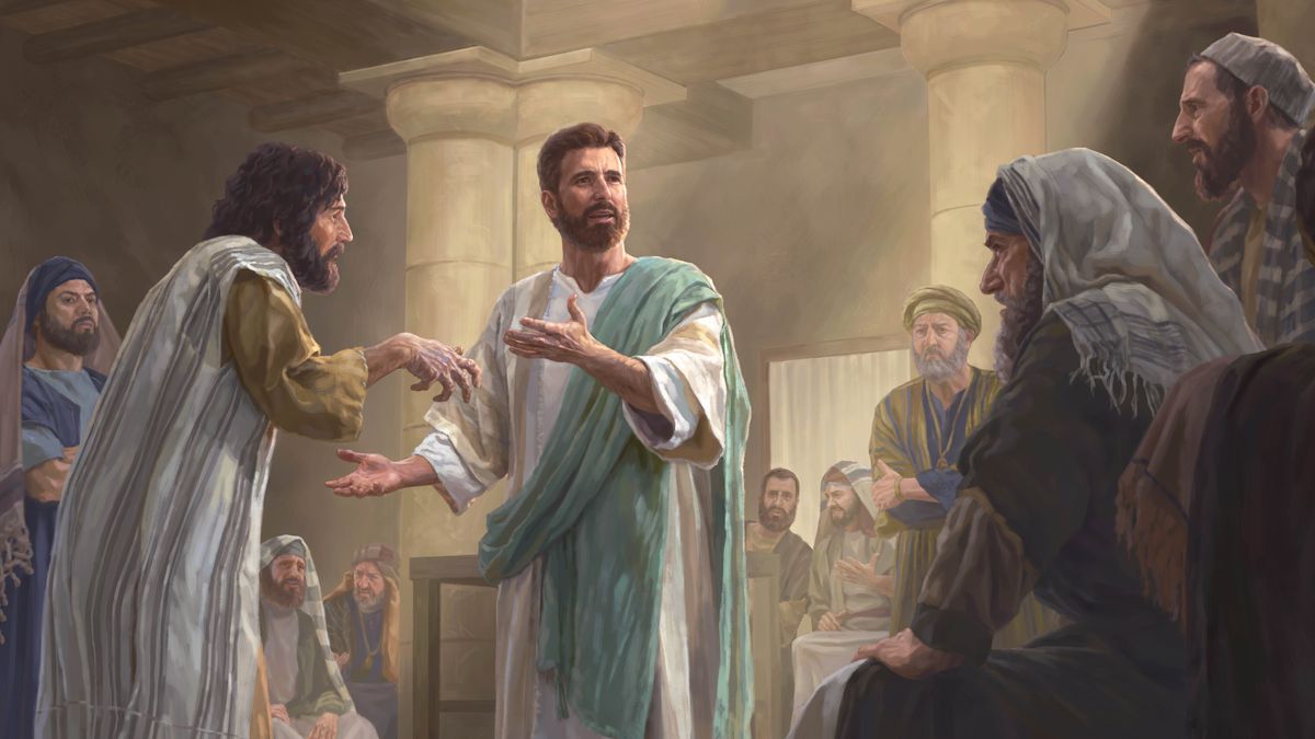Gesù l’e nela sinagoga drio parlar coi prinsipai sasserdoti vanti de curar el omo che el gavea la man desgrassiada. Quei lìderi religiosi i ze drio far de poco de Gesù.